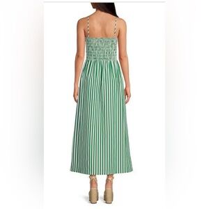 Gianni Bini Green and White Striped Dress